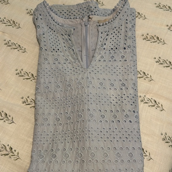 Loft ice blue eyelid lace shift dress women’s size 10. - Picture 9 of 11